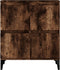 vidaXL - Dressoir - 60x35x70 - cm - bewerkt - hout - gerookt - eikenkleurig