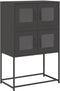 vidaXL - Hoge - kast - 68x39x107 - cm - staal - zwart