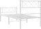 vidaXL - Bedframe - met - hoofd- - en - voeteneinde - metaal - wit - 100x200 - cm