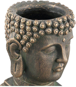 PTMD Devy Bloempot - 21 x 21 x 30 cm - Cement - Bruin