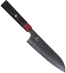 Yaxell Rei - Santokumes 16,5 cm - 69 Lagen Damaststaal VG10 - DLC Coating - Pakkahout Heft