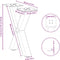 vidaXL - Salontafelpoten - 2 - st - X-vormig - 30x(30-31) - cm - staal - zwart