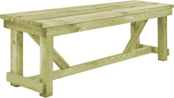 vidaXL - Tuinbank - 140 - cm - geïmpregneerd - grenenhout