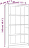 vidaXL - Boekenkast - met - 4 - schappen - 80x24x142 - cm - hout - bruin - eikenkleur