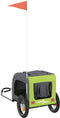 vidaXL - Hondenfietstrailer - oxford - stof - en - ijzer - groen - en - grijs