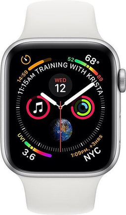 Apple Watch Series 4 refurbished door Renewd - A Grade (zo goed als nieuw) - 44mm - Zilver/Wit
