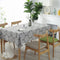 Tafelkleed - Vierkant 90 x 90 cm - Grijs Vintage Elegante Retro stijl - Kerstkleed - Katoenen Linnen Tafelkleed - Vierkant: 90 x 90 cm - Grijs