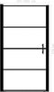 vidaXL - Douchedeur - 91x195 - cm - gehard - glas - zwart