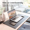 imoshion Bureau Onderlegger - 80 x 40 cm - Hoogwaardig kunstleer - Bureau Accessoires - Bureau Organizer - Antislip Muismat XXL - Inclusief draagriem - Zwart