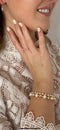 Casa Jewelry Ring Blanca S 52 - Aanschuifring - Goud Verguld - Wit