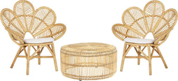 FLORENTINE / LIMNI - Bistroset voor 2 - Lichtbeige - Rotan