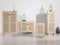 Astigarraga Sense - Dressoir - 2 deuren - Massief grenenhout & Rattan - H:63,5cm x B:70,8cm x D:33cm