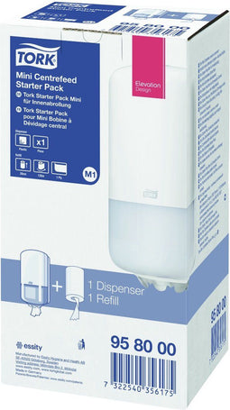 Tork M1 Mini centrefeed starter pack - 1 dispenser + 1 navulling