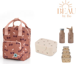 BEAU by Bo Studio Ditte rugzak small + Konges Sløjd back to school set Kersen