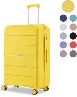 SKYCASES Urban Adventurer - Grote Reiskoffer - 110L - Cijferslot - 49x30x75cm - Geel