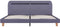 vidaXL - Bedframe - met - LED - zonder - matras - stof - lichtgrijs - 150x200 - cm