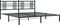 vidaXL - Bedframe - met - hoofdbord - metaal - zwart - 193x203 - cm