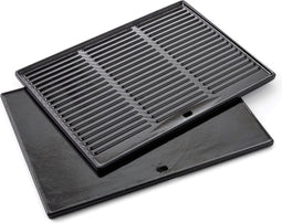 Barbecook Siesta - Bakplaat - Gietijzer - Geribbelde en vlakke zijde - Zwart - 43x35cm