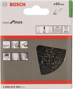 M14 KOMSTLBORSTEL 65 GEGOLFD 0.3 INOX