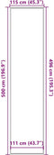 vidaXL - Deurmat - 115x500 - cm - antracietkleurig