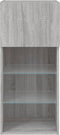 vidaXL - Tv-meubel - met - LED-verlichting - 40,5x30x90 - cm - grijs - sonoma - eiken
