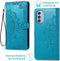 iMoshion Hoesje Geschikt voor Motorola Moto G51 Hoesje Met Pasjeshouder - iMoshion Mandala Bookcase - Turquoise