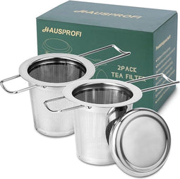Filter voor Perfect Kopje Thee - RVS - Mooi Design - Set van 2