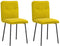 vidaXL - Eetkamerstoelen - 2 - st - fluweel - geel