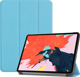 3-Vouw sleepcover hoes - Geschikt voor iPad Pro 12.9 inch (2020) - Lichtblauw