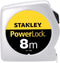 STANLEY Powerlock Rolbandmaat 8m - 25mm - Mylar®-deklaag - Verchroomd