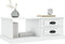 vidaXL - Salontafel - 90x50x35 - cm - bewerkt - hout - wit