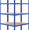 vidaXL - Opbergrek - 5-laags - 5 - st - staal - & - bewerkt - hout - blauw