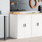 vidaXL - Garagekast - 60x51x85 - cm - massief - grenenhout - wit