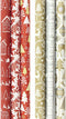 Benza Luxe Kerstpapier - Assortiment 12 rollen - 200 x 70 cm - Multikleur (12 stuks)