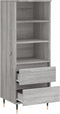 vidaXL - Hoge - kast - 40x36x110 - cm - bewerkt - hout - grijs - sonoma