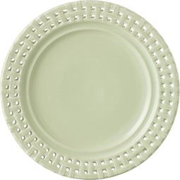 J-Line bord Rond - keramiek - groen - 4 stuks