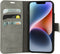 Mobiparts iPhone 14 - Classic Wallet Case - Ruimte voor pasjes - Granite Grey