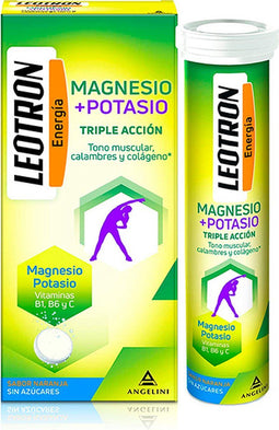 Leotron Magnesium + Potassium Energy Triple Action Effervescent Tablets #orange 54 U