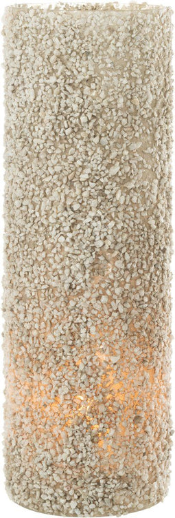 J-Line kaarshouder Rock - glas/steen - wit - extra large