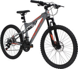 Huffy Marker - Mountainbike 21 versnellingen Shimano - Volledig geveerd 24 inch staalgrijs
