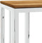 vidaXL - Wandtafel - roestvrij - staal - en - massief - acaciahout - zilverkleurig