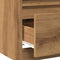 vidaXL - Nachtkastje - 40x40x50 - cm - bewerkt - hout - artisanaal - eikenkleur