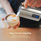 Roestvrij stalen multifunctionele electrische melkopschuimer - Opschuimen en verwarmen - Draaibare basis - Zilver kleurig - Mooi koffieschuim voor cappuccino, latte, macchiato enz.