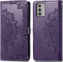 iMoshion Hoesje Geschikt voor Nokia G42 Hoesje Met Pasjeshouder - iMoshion Mandala Bookcase - Paars