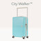Skycases City Walker - Grote Reiskoffer 94L - Lichtgewicht & Sterk - 360° Spinner Wielen - TSA-slot - Luxe Beschermhoes & Wetpouch - Tiffany Blue