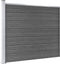 vidaXL - Schuttingpanelenset - 699x146 - cm - HKC - zwart