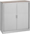 Stalen roldeurkast 135x120x43cm framekleur Wit (RAL9010)