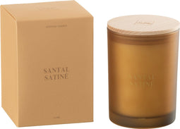 J-Line geurkaars Accords Essentiels - Santal Satiné - geel - 38U