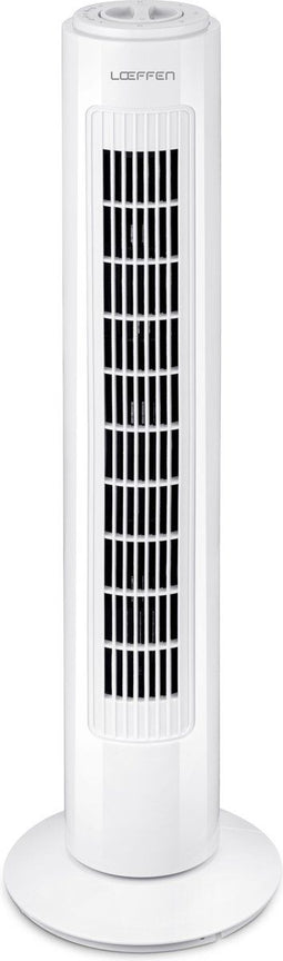 LOEFFEN 1015471 - Torenventilator - 3 snelheden met swingfunctie - Wit