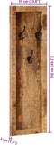 vidaXL - Wandkapstokken - 2 - st - met - 3 - haken - massief - mangohout